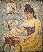 Georges Seurat Young Woman Powdering Herself Spain oil painting reproduction